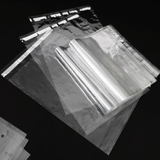 접착식 PP 폴리백 삼중 속포장 봉투, 100개