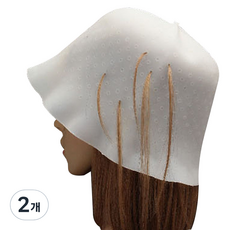 半永久矽膠自助局部染髮帽, 白色, 2個