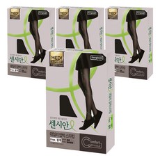 동국제약 센시안 데일리 의료용 압박스타킹 블랙 10~20mmHg, 4개, 팬티형