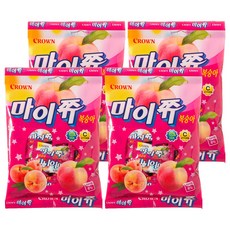 크라운 마이쮸 복숭아, 92g, 4개