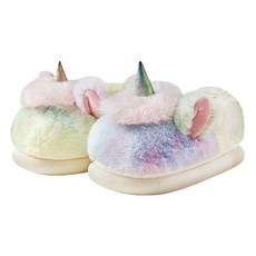Yubeulli 兒童款 Yukon 彩虹毛絨室內拖鞋