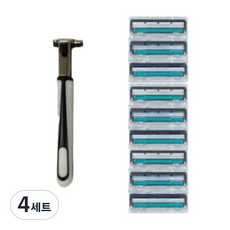 By Fit Face 2 剃須刀套組, 手柄 + 刀片 9p, 4組