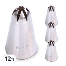 造型擠花嘴 852號 六角星, 單一顏色, 12個