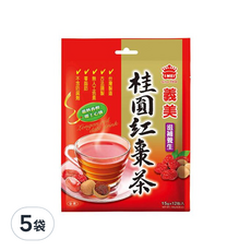 義美 桂圓紅棗茶, 15g, 12包, 5袋