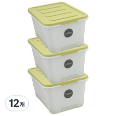 가쯔 멀티블럭 리빙박스, 그린, 24L, 12개