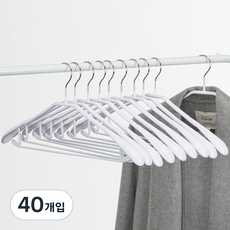 comet 簡約防滑西裝衣架, 白色, 40個