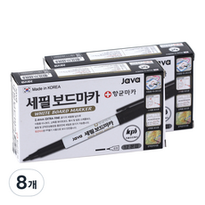 JAVAPEN 細字白板筆 12入, 黑色, 96個