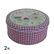 FURNIC 英國甜美圓形鐵盒, 下午茶時間, 2個