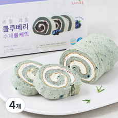 프레시오늘 신선냉장 리얼 과일 블루베리 수제 롤케익, 250g, 4개
