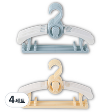 잇곰 미끄럼방지 아동용 옷걸이 2종 x 5p 세트, 옐로우, 블루, 4세트