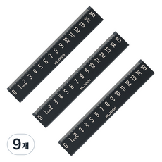 Deli Nusign ABS 尺 15cm ENS096, 黑色, 9個