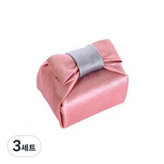 솔트리 3년묵은 구운 천일염 사각 비닐팩 300g + 리본매듭 포장 보자기 산호은비, 3개