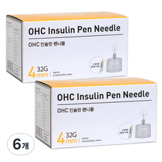 오상헬스케어 OHC 인슐린 펜니들 32G 4mm, 6개, 100개입