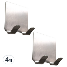 MONACO OLIVE 不鏽鋼刮鬍刀架, 銀色, 4個