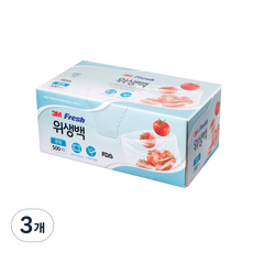 쓰리엠 후레쉬 위생백 중형 25 x 35 cm, 중(M), 500개입, 3개