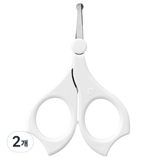 DoubleHeart 幼兒用安全指甲剪, 白色, 2個