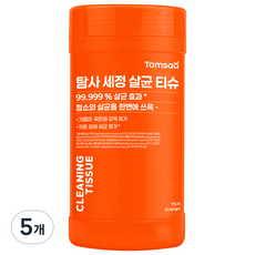 潔淨除塵濕紙巾 橙香 75張入, 5個