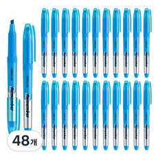 라인플러스 리멤버 형광펜, 블루, 48개