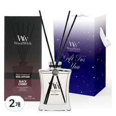 우드윅 시그니처 디퓨저 기프트 에디션, 2개, 100ml, 블랙체리