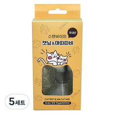 STANDBYME 고양이 캣닢&마따따비잎 14g + 분무기 세트, 5세트, 혼합색상