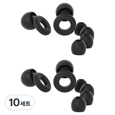 미소로운 비행기 수면 실리콘 귀마개 2p + 이어캡 4p 세트 블랙, 10세트