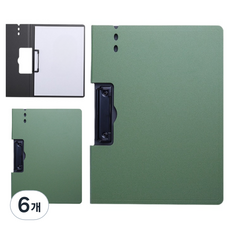 홍련 덮개 클립 보드, 그린, 6개
