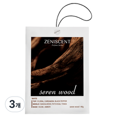 Jenyscent 氛圍香氛袋 衣櫃芳香劑, 40g, 3個, 寧靜木質