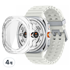 스페이스쉴드 갤럭시 워치 울트라 호환 PC 강화유리 올인원 케이스, 투명, 4개