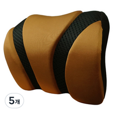 아이빌 차량용 메모리폼 목쿠션, 브라운, 5개
