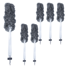 KEYTOSS 詰朵斯 竹炭添加 POPO沐浴刷, 黑色, 1入, 6支