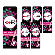 Kotex 靠得住 導管式衛生棉條, 量多型, 8支, 6盒