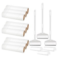 Saenghwalgongsik 斜切式強力除塵滾輪 3段式長柄 + 收納盒 + 補充包3入組, 3套