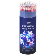 Tamsau 專家用圓筒盒裝繪圖色鉛筆 17.5cm 48色 1組