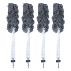 KEYTOSS 詰朵斯 竹炭添加 POPO沐浴刷, 黑色, 1入, 4支