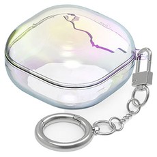pokamori Soul Buds 2 Pro/Buds 2/Buds Pro/Buds Live 透明保護殼+鑰匙圈, 單品, 極光透明, 1組