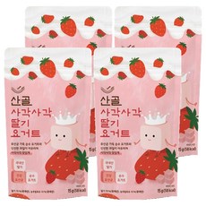 Ecomom Meal 山谷香脆優格草莓, 15g, 4個, 草莓