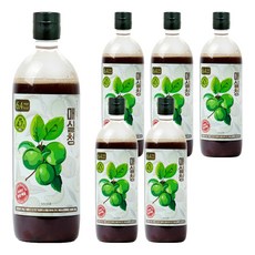 티바인 알룰로스 매실청 매실액기스 원액, 590g, 6개