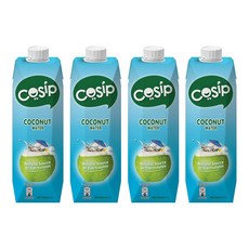 Cosip 椰子水，天然製成 非濃縮還原，健康零負擔, 1L, 4瓶