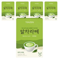 TEAZEN 茶禪 抹茶拿鐵隨身包, 14.5g, 5盒, 7條