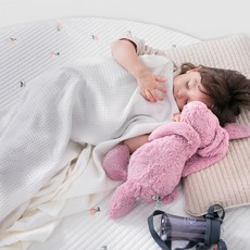 BEBESMITH 嬰兒天絲華夫格毛毯, 白色