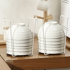 MONACO OLIVE Ladies廚房餐具收納架 碗用, 白色, 2個