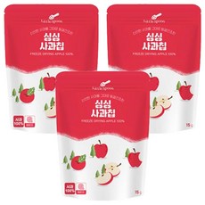 리틀스푼 동결건조 싱싱 사과칩, 15g, 3개