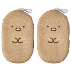 Sumikkogurashi 角落生物 可掛式卡通沐浴棉 - 炸豬排, 1個, 2個