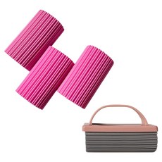 宇宙團塊 除塵除水海綿 3入+手柄一體式1入組 粉紅色, 1套