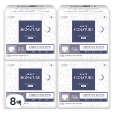 Natural Cotton 經典褲型衛生棉, 8包, 4片, M(95號以下)