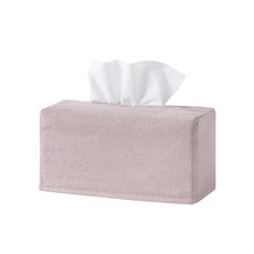 BOWLBOWL 簡約素色棉質面紙套, 粉色的