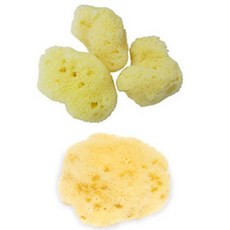 羅森菲爾德 潔面用頂級絲絨海綿 3-4cm 3入 + 身體用蜂窩海綿 7-8cm 組合, 1套, 單一顏色