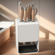 甜蜜商店 廚房水槽瀝水刀架, 1個, 白色