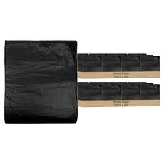 World Clean 黑色垃圾分類袋, 80L, 400入