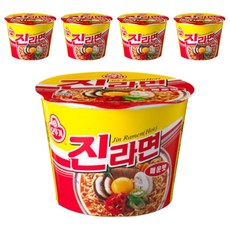 오뚜기 진라면 매운맛 용기 110g, 5개